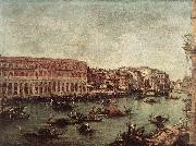 GUARDI, Francesco The Grand Canal at the Fish Market (Pescheria) dg USA oil painting reproduction
